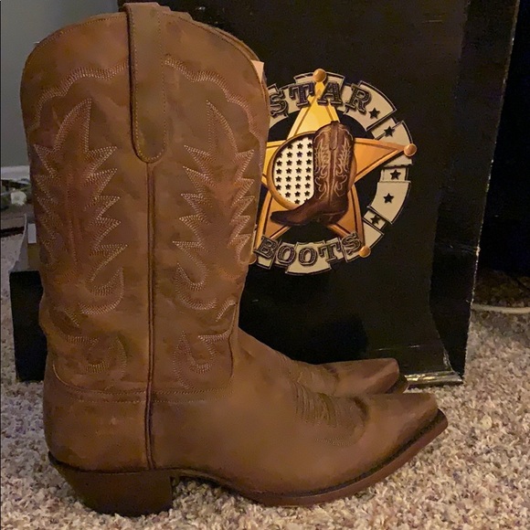 Men’s STAR Cowboy Boots - Picture 3 of 8